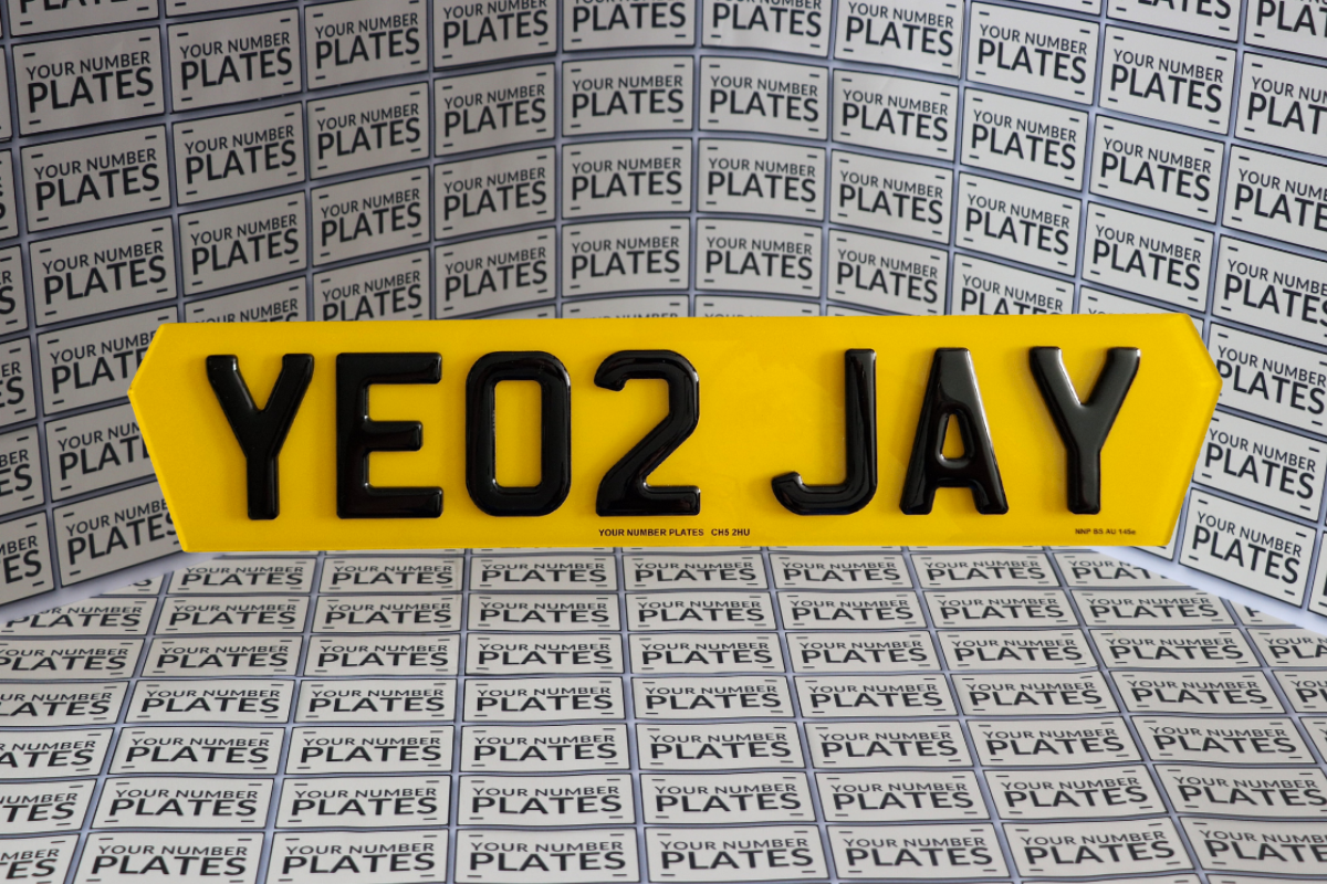 4d gel lambo cut number plates with angled plate shape rear
