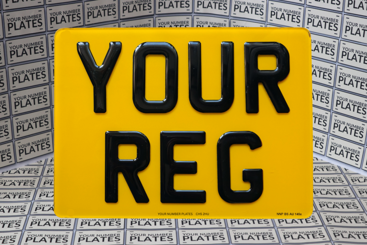 11x8 Square Rear Number Plate 284x210mm