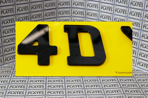 4D Acrylic Number Plates