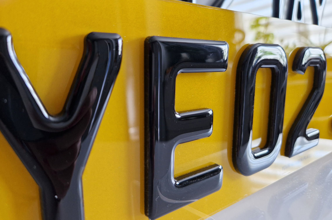 Lambo Style Number Plates