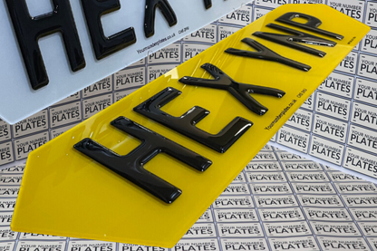 Hex Style Number Plates