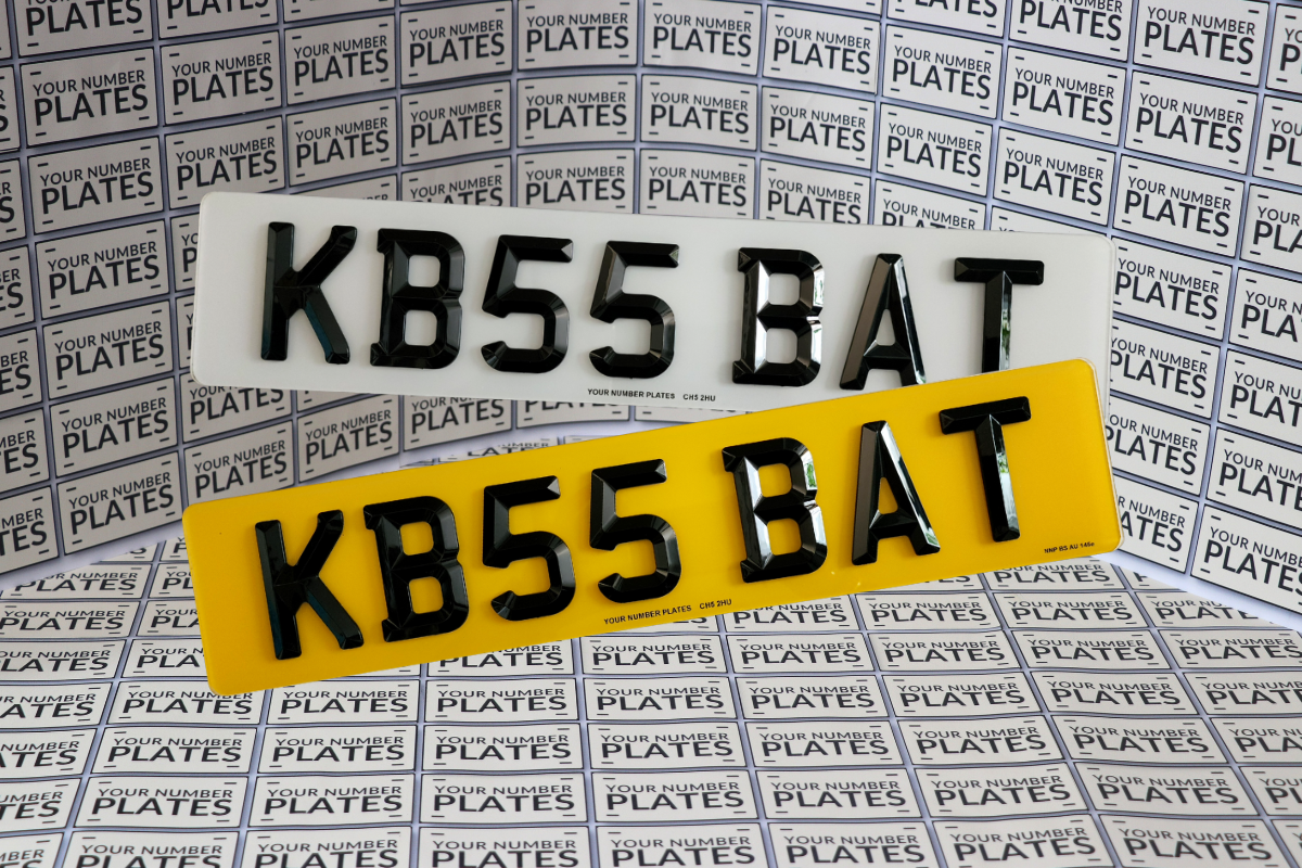 front and rear 3d retro plates set uk road legal