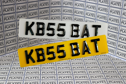 front and rear 3d retro plates set uk road legal