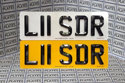 retro number plates premium acrylic with bevelled edge digits