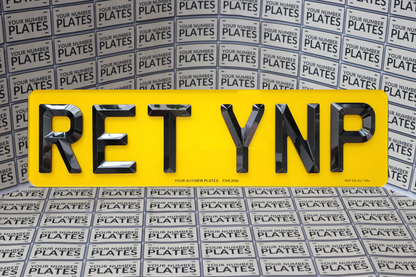 3D Retro Number Plates